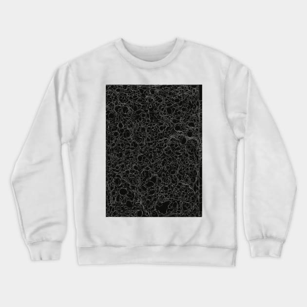 Black and White Ink Pen Lines Soap Bubbles Pattern Crewneck Sweatshirt by fivemmPaper